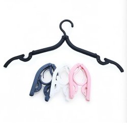 چوب لباسی مسافرتی تاشو قابل حمل بسته 2 عددی